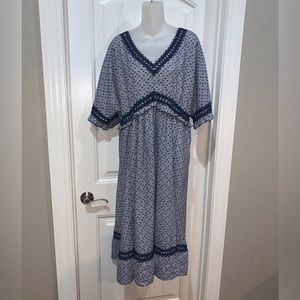 Bloomchic Blue Multicolored Dress NWT